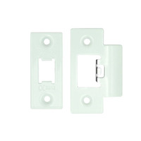 Zoo Hardware Face Plate And Strike Plate Accessory Pack, Powder Coated White - ZLAP01-PCW POWDER COATED WHITE