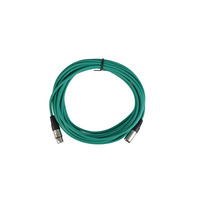 Balanced Mic Lead XLR Male to XLR Female - 10m Green