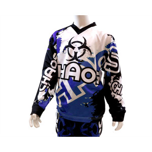 Chaos Kids Off Road Motocross Race Mx Shirt Blue