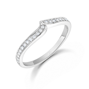 Diamond Shaped Wedding Ring 015ct