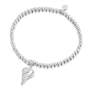 Rox Silver Mini Winged Heart Charm Bracelet M