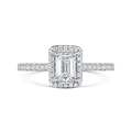 Click to view product details and reviews for Emerald Cut Diamond Halo Ring 100ct.