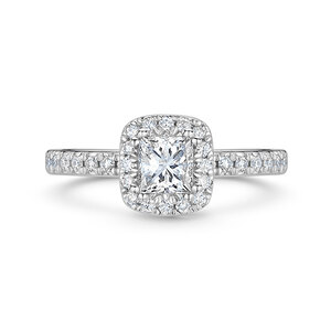 Princess Cut Halo Diamond Ring 125cts