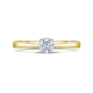 Honour Brilliant Cut Diamond Yellow Gold Ring 030