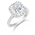 Click to view product details and reviews for Halo Cushion Diamond Engagement Ring 463cts.
