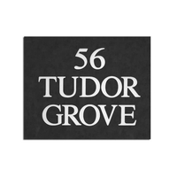 Slate House Sign 3 line 23 x 20.5cm - smooth slate