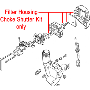 Stihl Filter Housing Choke Shutter Kit 4140 140 2850