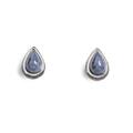 Click to view product details and reviews for Teardrop Stud Earrings In Silver And Sodalite Default Title.