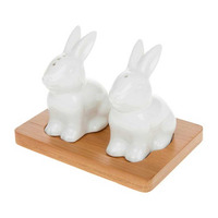 Joe Davies White Bamboo Bunny Cruet Set