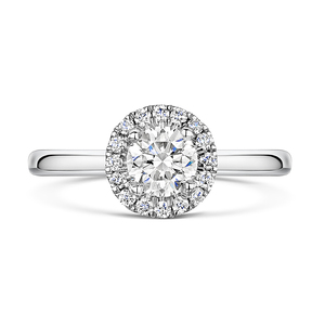 Brilliant Cut Diamond Halo Ring 090cts
