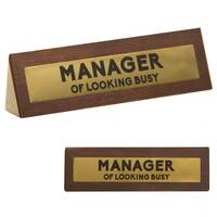 Wooden Desk Sign - Manager