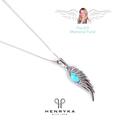 Click to view product details and reviews for Angel Wing Necklace In Silver And Turquoise 16 42cm.