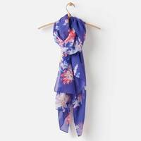 Joules Wensley Scarf, Pool Blue Whitstable, One Size