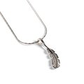 Click to view product details and reviews for Miniature Bird Feather Necklace In Silver 18 455cm.