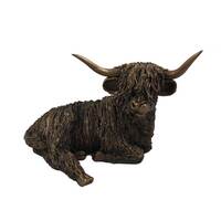 Frith Sculptures - Highland Cow Resting with Head Up