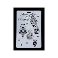 Large Plastic Stencil - Baubles (1pc)