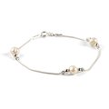 Click to view product details and reviews for Bead Bracelet In Silver And Pearl Default Title.