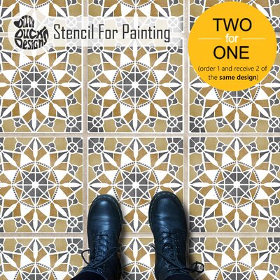 MACRAME Tile Stencil
