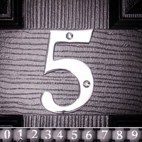 Chrome "chunky" 4 inch 10cm digit - number 3