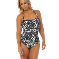Seaspray 23-2063 SeaSpray Palm Noir Classic Bandeau Swimsuit 23-2063 Black/White 23-2063 Black/White