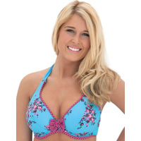 Curvy Kate Beach Bloom Halterneck Bikini Top Topaz/Floral