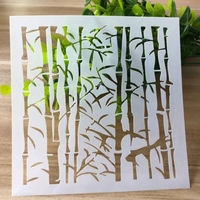 13 x 13cm Reusable Stencil - Bamboo (1pc)