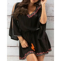 Pour Moi Hot Spots Ditsy Embroidered Cover Up Dress