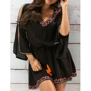 Pour Moi Hot Spots Ditsy Embroidered Cover Up Dress