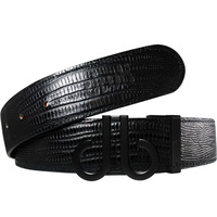 Druh Golf Belt - Lizard Tour Leather - Triple Black 2021