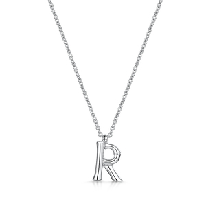 Rox Bamboo Sterling Silver Letter R Pendant
