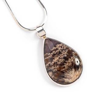Purple Sage Agate Necklace Natural Designer Gemstone 16 42cm