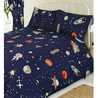 Space Ships Planets Toddler Cot Bed Bedding Set Duvet Cover