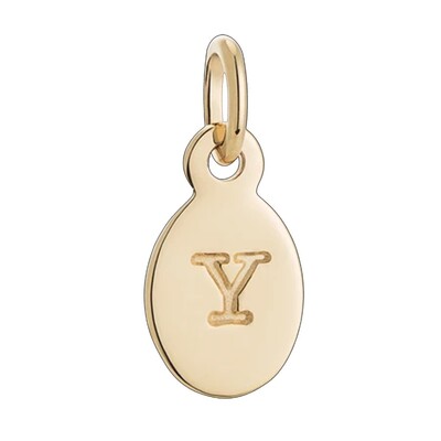 Bespoke Alphabet 'Y' Charm - Gold