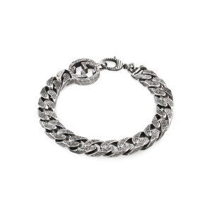 Gucci Gg Marmont Aged Silver Link Bracelet
