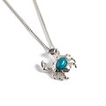Click to view product details and reviews for Miniature Crab Necklace In Silver And Turquoise 16 42cm.