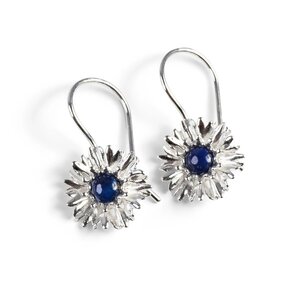 Cornflower Hook Earrings In Silver And Lapis Lazuli Default Title