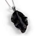 Click to view product details and reviews for Hand Carved Black Agate Leaf Necklace Natural Designer Gemstone 16 42cm.