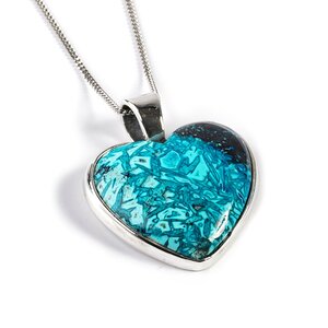 Love Heart Shaped Shattuckite Necklace Natural Designer Gemstone 16 40cm