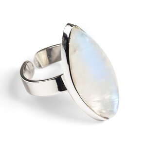 Rainbow Moonstone Statement Ring Natural Designer Gemstone Default Title