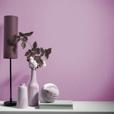 Elle Decoration Plain Textured Wallpaper Purple Pink 1017116