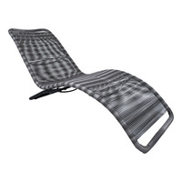 Zanzibar Sun Lounger Bed Grey Sunbed Seat Garden Rattan