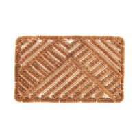 29.5" Natural Coir & Wire Boot Scraper Twist Door Mat 45x75cm