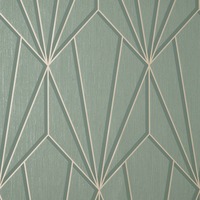 Cascade Geometric Wallpaper Sage / Gilver Fine Decor FD42848