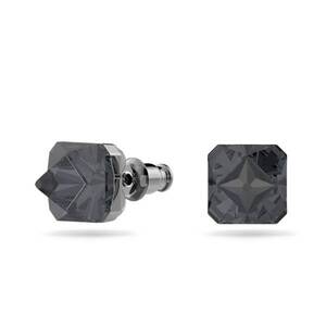 Swarovski Chroma Stud Earrings Pyramid Cut Crystals Grey Ruthenium Plated 5613723