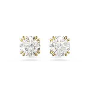 Swarovski Constella Stud Earrings Round Cut White Gold Tone Plated 5642595