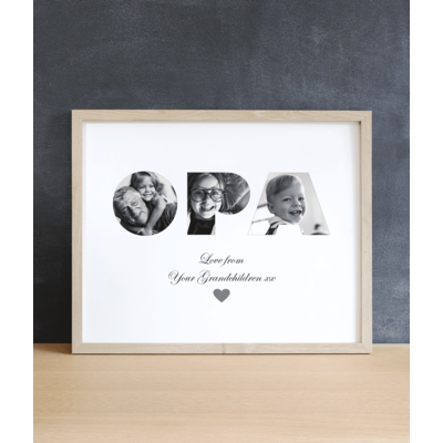 Personalised OPA Photo Print - Picture Frame Gift