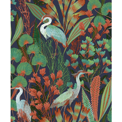 Ciara Heron Wallpaper Navy Grandeco A63202