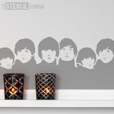 Beatles Stencil - XS - A x B  17.4 x 10.9cm (6.8 x 4.2 inches)