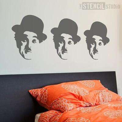Charlie Chaplin Stencil - M - A x B  23.3 x 28.2cm (9.1 x 11.1 inches)