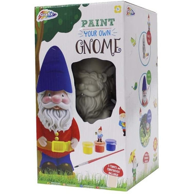 Grafix Paint Your Own Garden Gnome Craft Set For Children